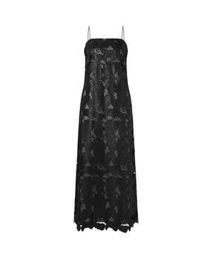 Vera Vegan Leather Lace Dress with Lining