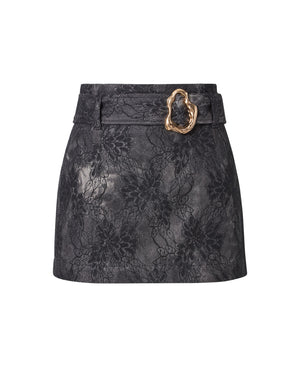 Veronica Lace Denim Skirt