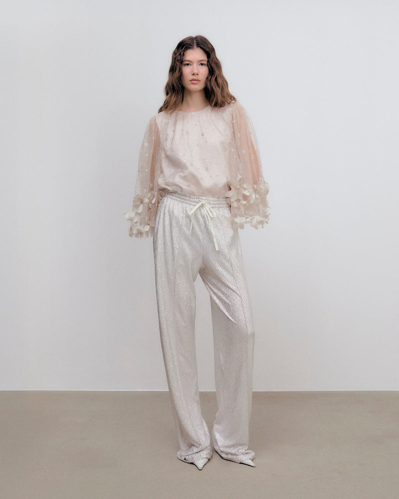 Carisma Top Pale Mushroom/Silver Glitter