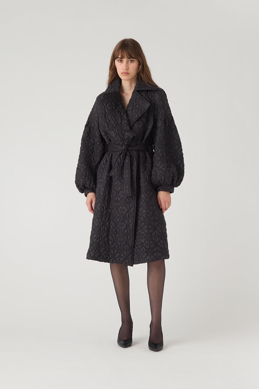 Eden Quilted Coat Black