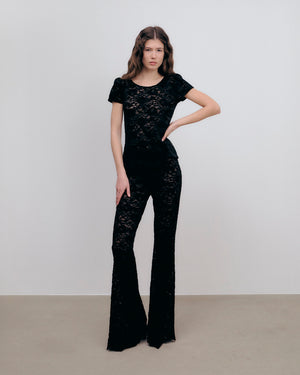 Emile Top Black Lace