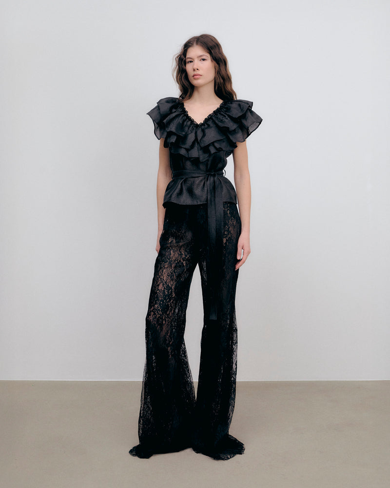 Eyra Top Silky Crepe Black