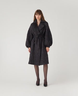 Eden Quilted Coat Black