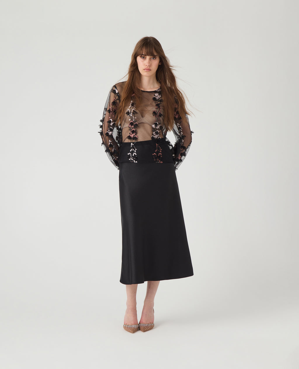 Jenny Top Black Emroidery