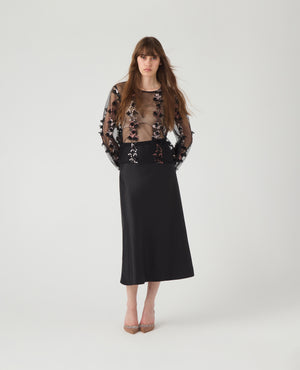 Jenny Top Black Emroidery