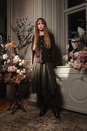 Kelly Cardigan Dark Brown