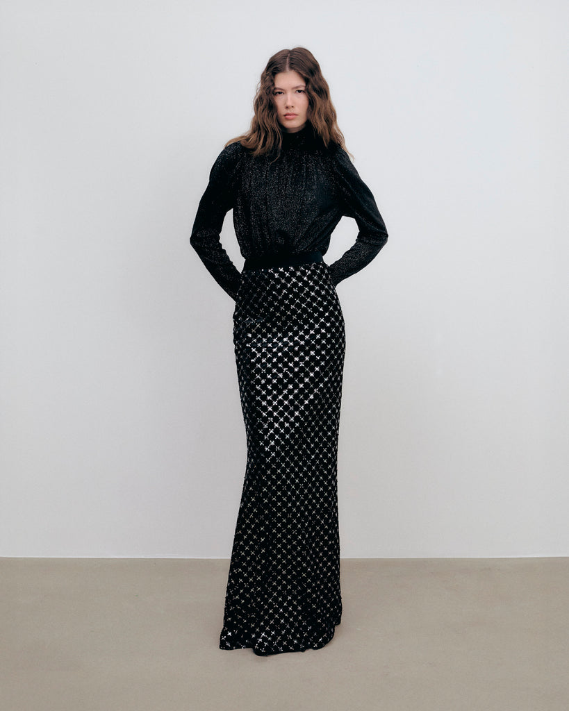 Xenia Skirt Black Glimmer