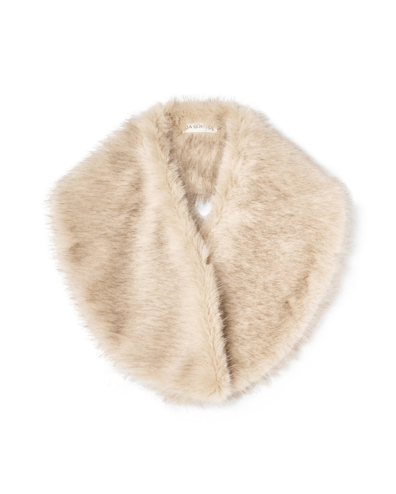 Lucky Fur Collar Light Beige