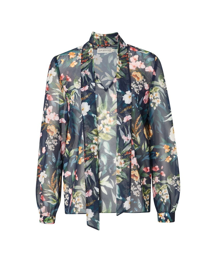 Meghan Blouse Black Floral Print