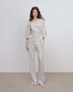 Nadine Top Pale Mushroom Silver
