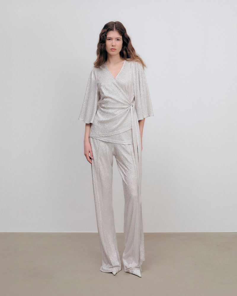 Nadine Top Pale Mushroom Silver