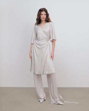 Palmer Dress Pale Mushroom Silver