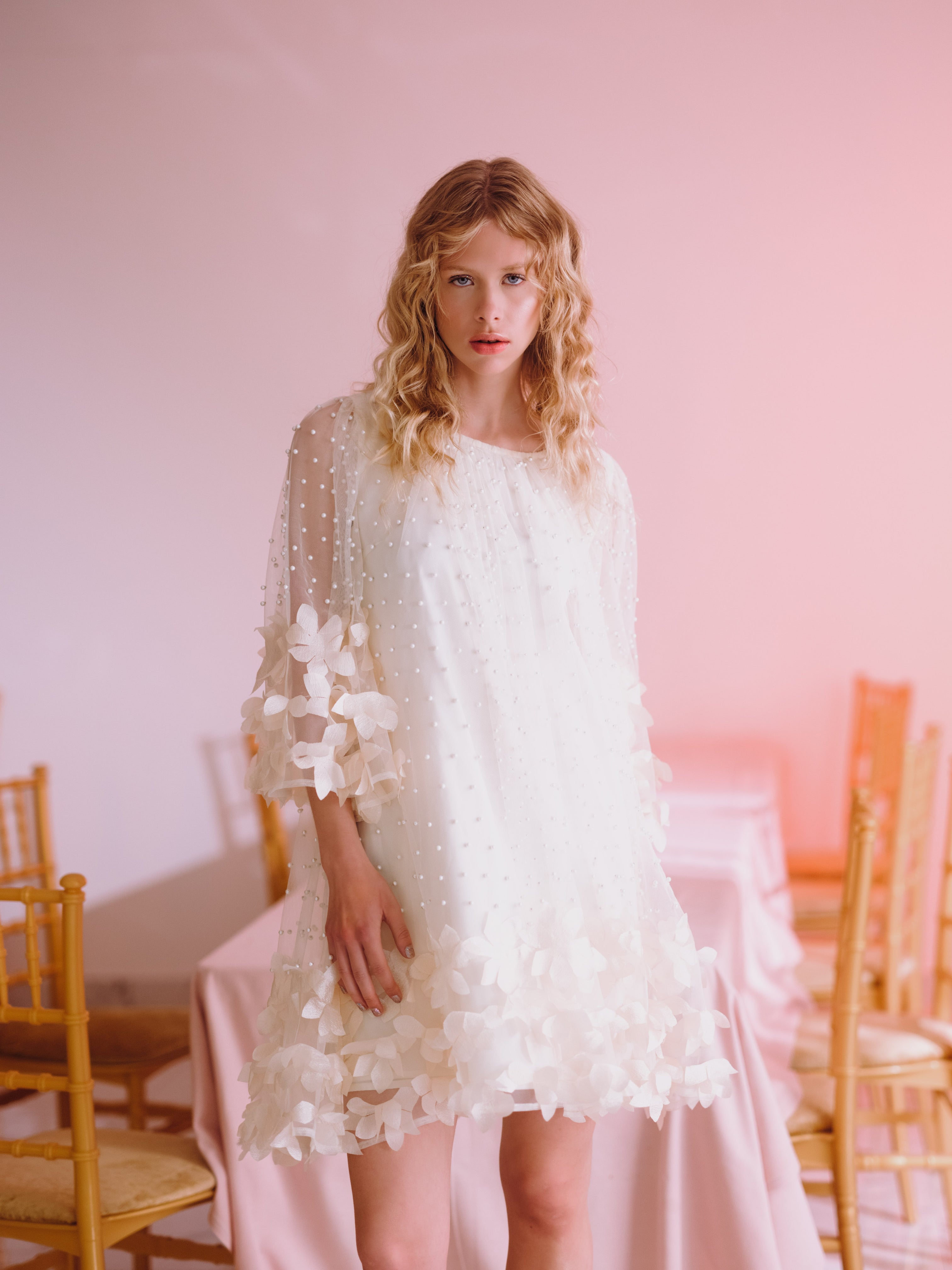 River Bead Dress Cream White  Ida Sjstedt Shop