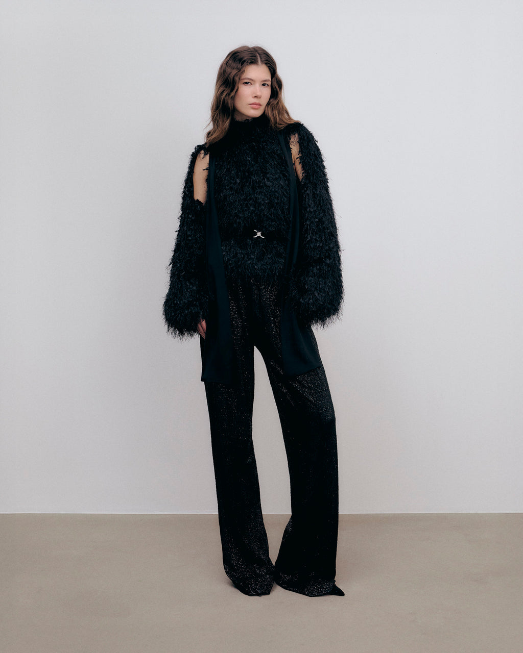 Jasmine Trousers Black Shimmer