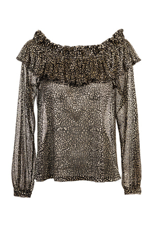 Bernice Top Black Gold