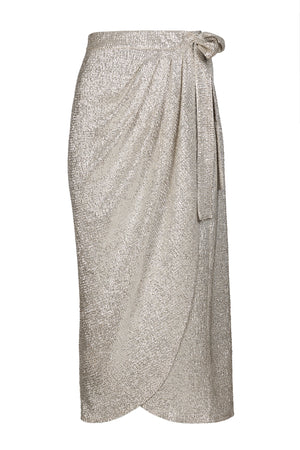Chelsie Skirt Light Beige Silver